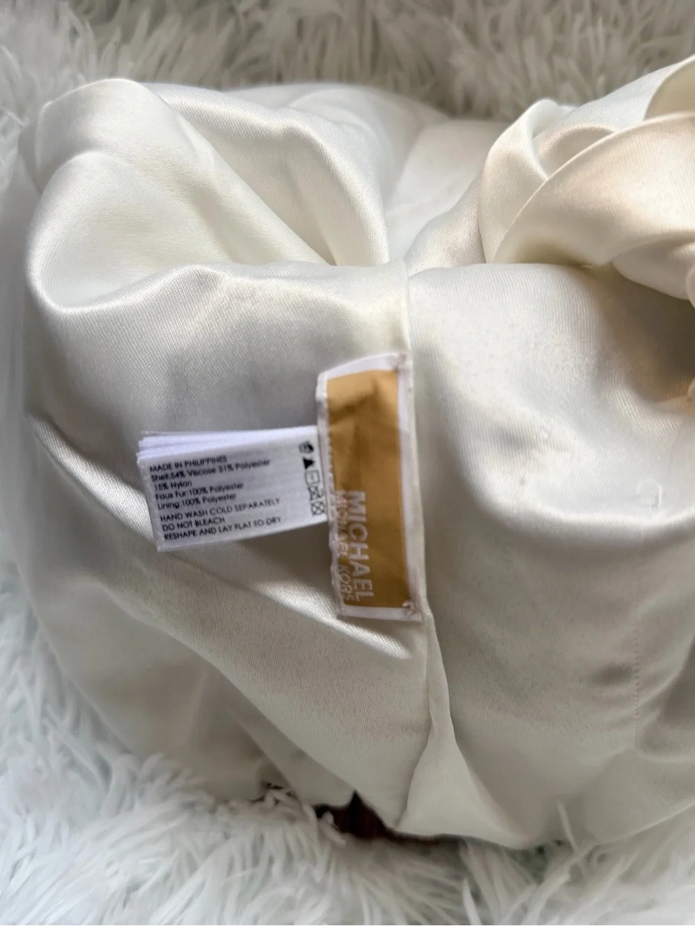 MICHAEL Michael Kors Women Camel Ribbed Pom-Pom Beanie